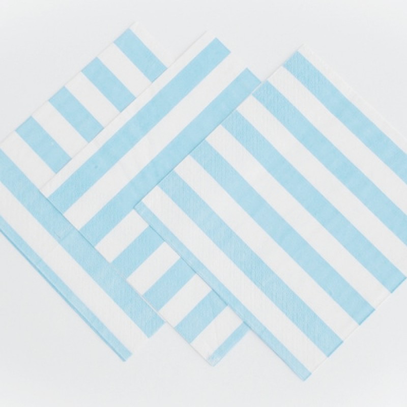 Stripes Light Blue Napkins